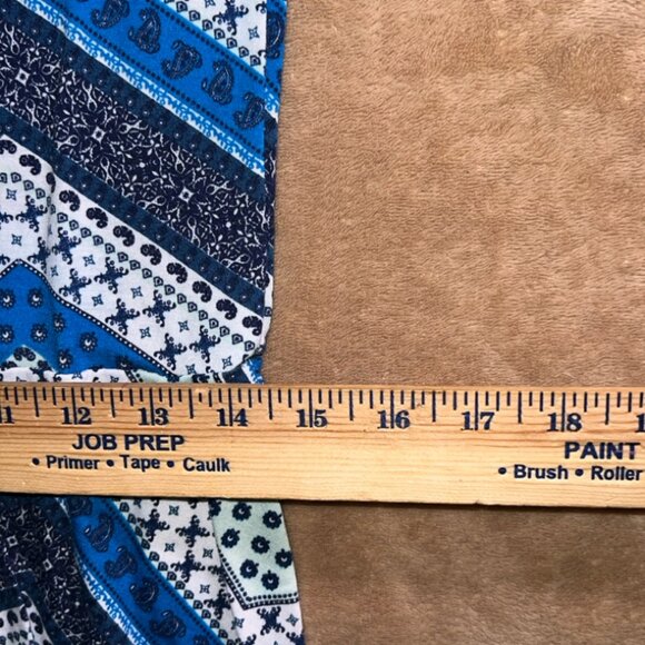 Joe Boxer Women Sm Blue White Chevron Geometric Fit Flare Short Sleeve Dress (U) - Picture 4 of 6